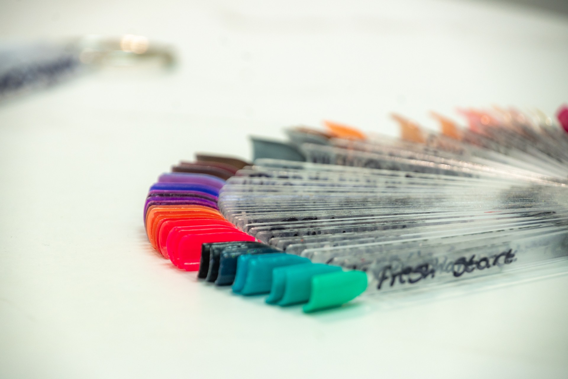 Manicure in progress